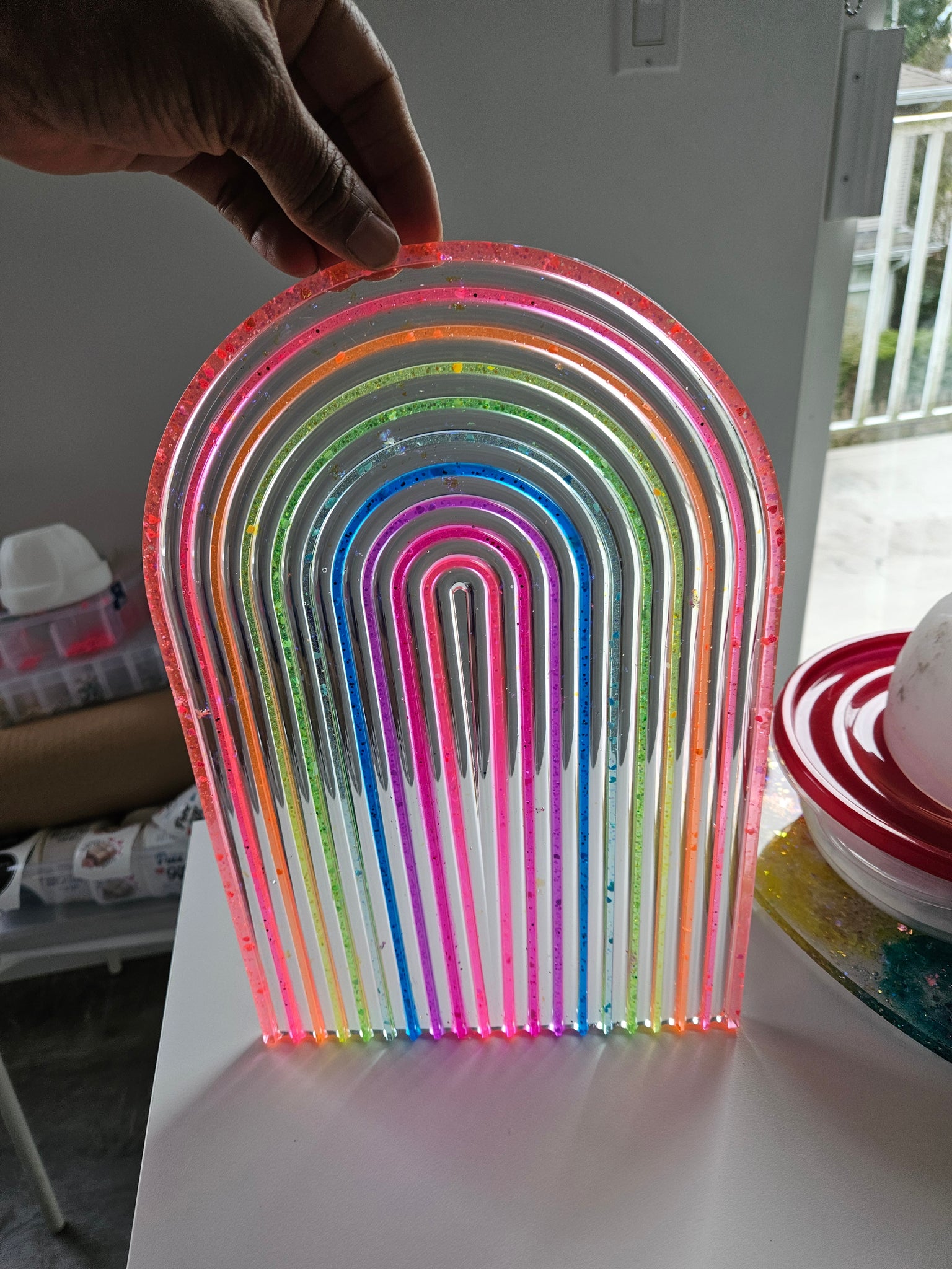 Neon Rainbow Play Board